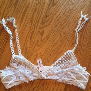 Victorias Secret sheer mesh and crochet bralette